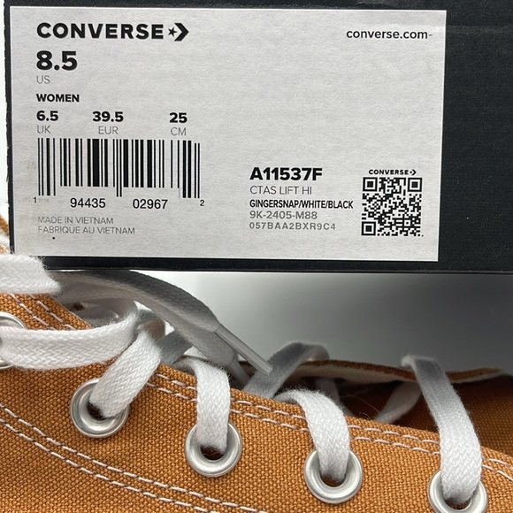 Converse WMNS CTAS LIFT HI
GINGERSNAP/WHITE/BLACK A11537F Platforms Sneakers - Picture 16 of 16